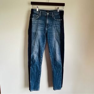 Citizens Of Humanity Women’s Rocket Crop High Rise Shadow Stripe - Size 27